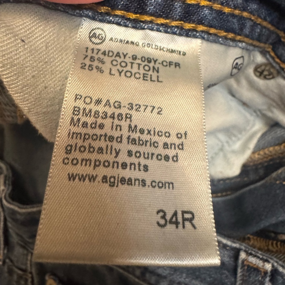 Ag Adriano Goldschmied Men's Straight Jeans - Dark Blue - Picture 12 of 14